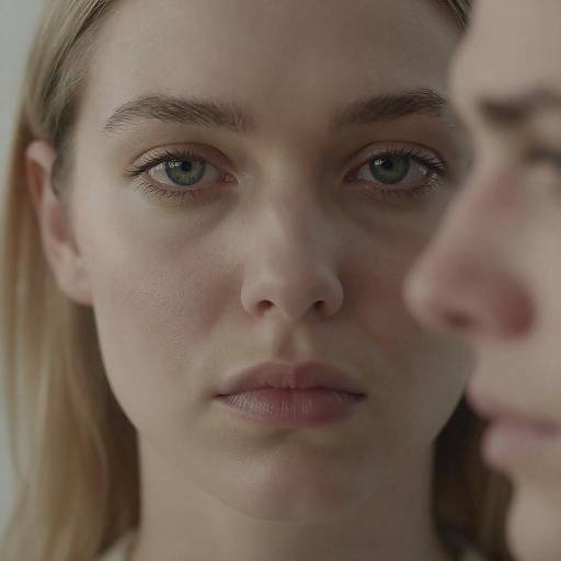 Intense Close-Up of a Young Woman
