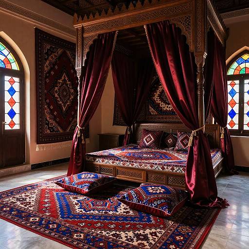 Lavish Spacious Arabic Bedroom Interior