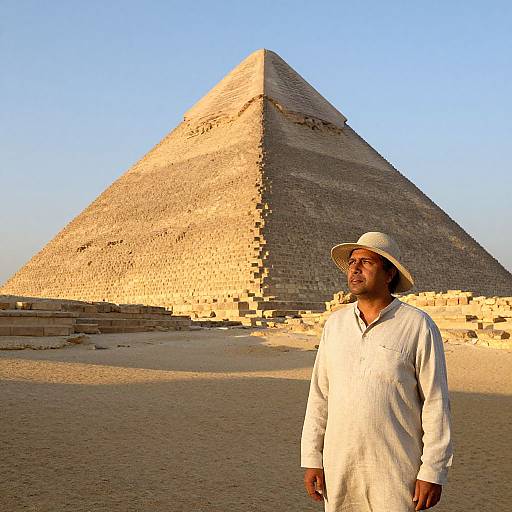 Majestic Pyramid Sunrise with Observer