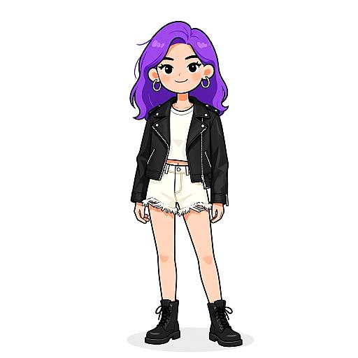 Smiling Woman in Casual Streetwear