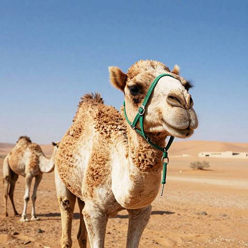 Vibrant Close-Up of Curious Camel