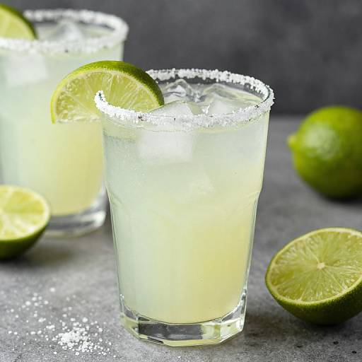 Classic Homemade Margarita with Lime and Salt