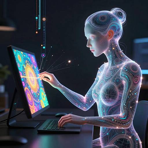 Ethereal AI Creating Digital Art