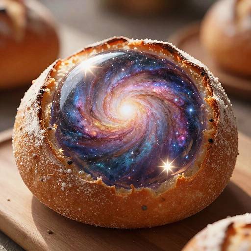 Celestial Bread with Galactic Swirls