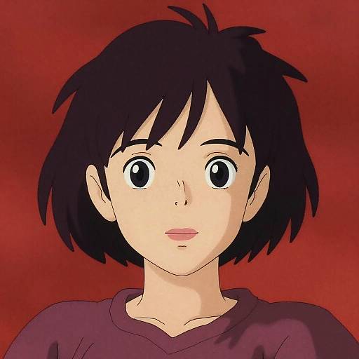 Vibrant Ghibli-Inspired Portrait of a Girl