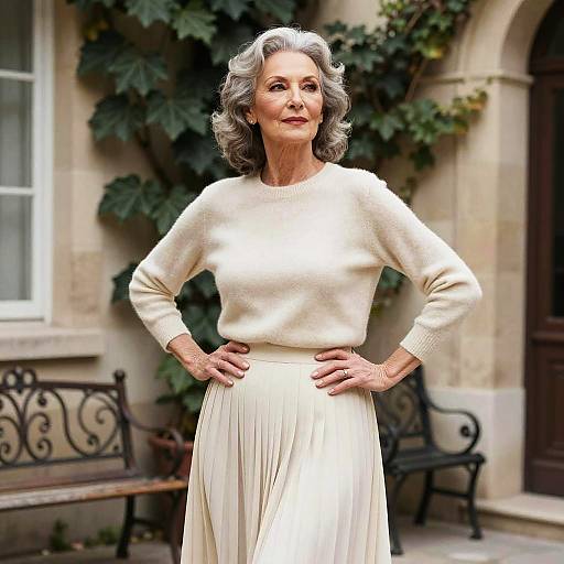 Elegant Portrait of Graceful Older Woman