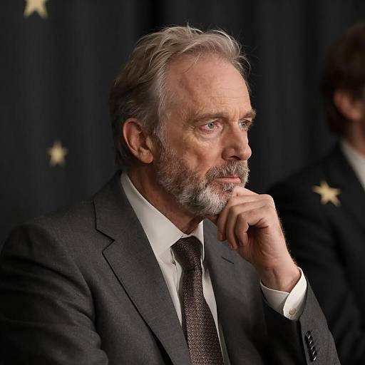 Thoughtful Middle-Aged Man in Suit