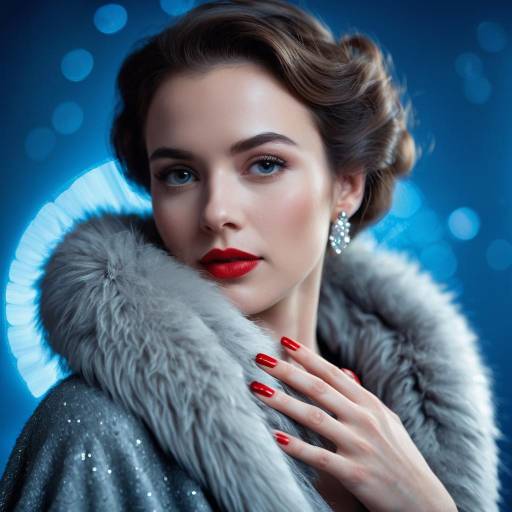 Elegant Woman in Vintage Glamour Style