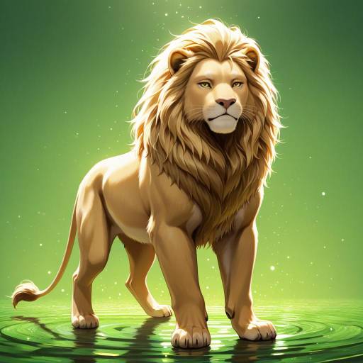 Majestic Lion in a Sparkling Scene Majestic Lion in a Sparkling Scene
