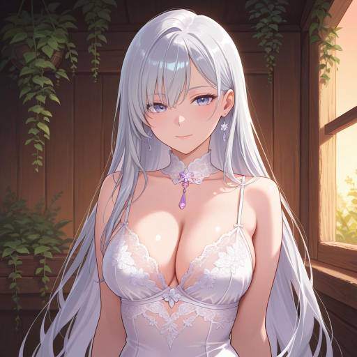 Ethereal Girl in Cozy Cabin Scene Ethereal Girl in Cozy Cabin Scene