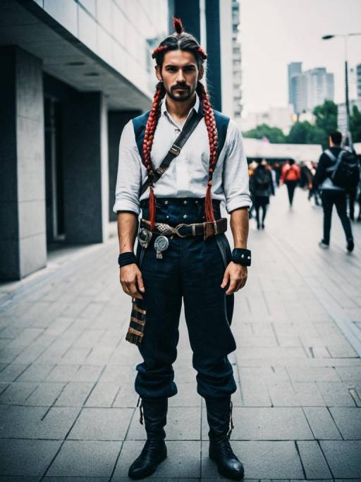 Man in Braided Hairstyle Cosplay Costume