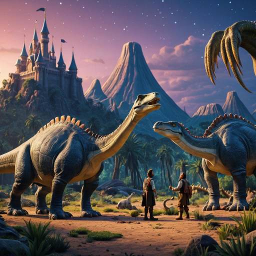 Disney-Style Dinotopia with Dreadnoughtus and Coelophysis Disney-Style Dinotopia with Dreadnoughtus and Coelophysis