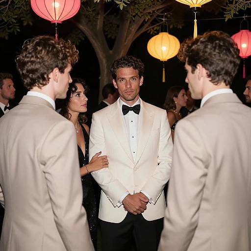 Elegant Outdoor Party Scene at Night