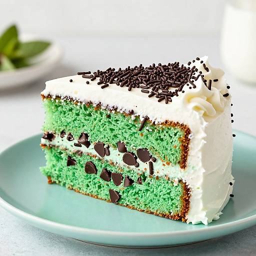 Vibrant Mint Chocolate Chip Cake