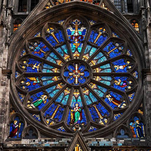 Vibrant Gothic Cathedral Stained Glass
