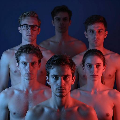 Dramatic Portrait with Colored Lighting