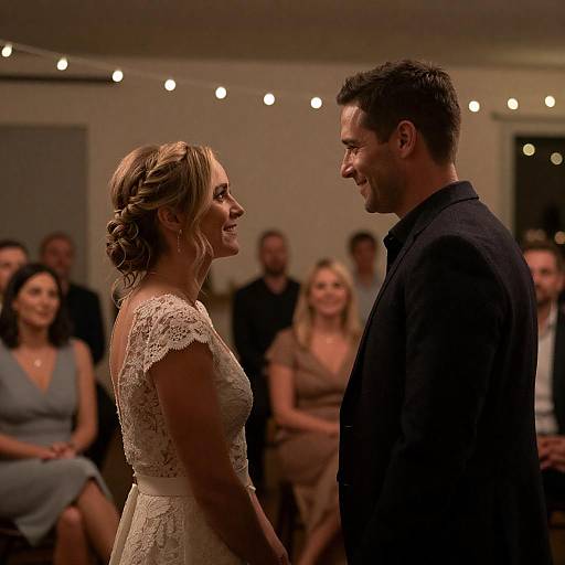 Intimate Moment in a Dim Room