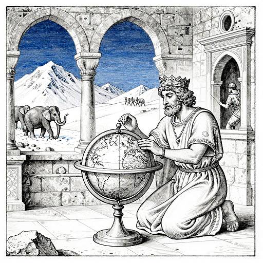 Medieval Arabian Scholar and Carthage King