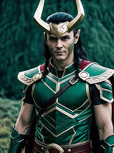 Photorealistic Loki Cosplay Portrait
