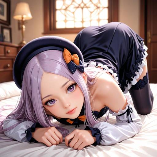 Embarrassed Abigail in Vintage Bedroom