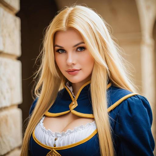 Lifestyle costume photo of Aiz wallenstein. Cosplay clothes