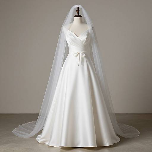 Newlywed Bride in Wedding Dress