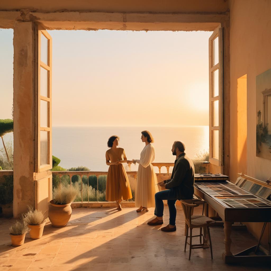 Artistic Sunset in Sicilian Villa Studio