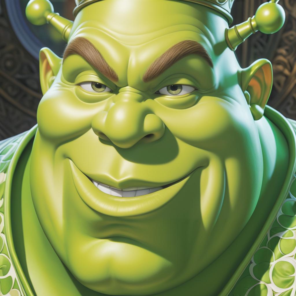 Ultra-Detailed Humanized Shrek Art