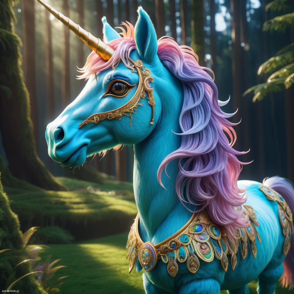 Photorealistic Unicorn Muppet Art