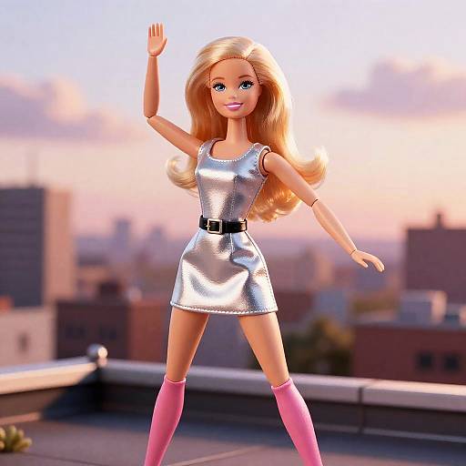 Ultra-Realistic Barbie Dancing at Sunset