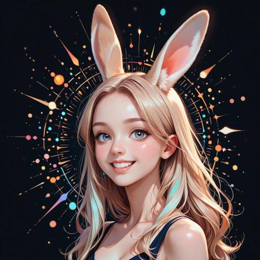 Joyful Cartoon Rabbit in Vibrant Colors