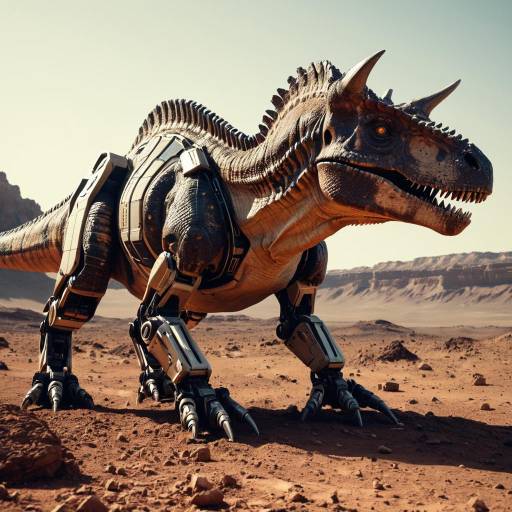 Robotic Carnotaurus Dinosaur on Mars