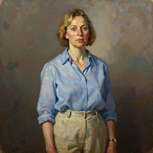 Photorealistic Portrait of Middle-Aged Woman