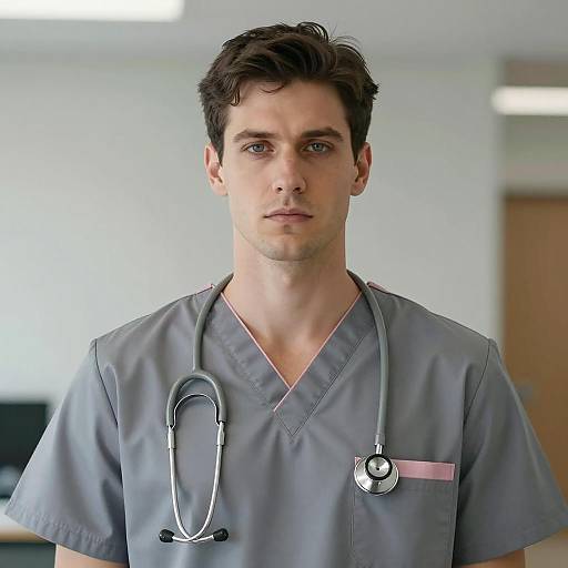 Photorealistic Portrait of a Male Nurse