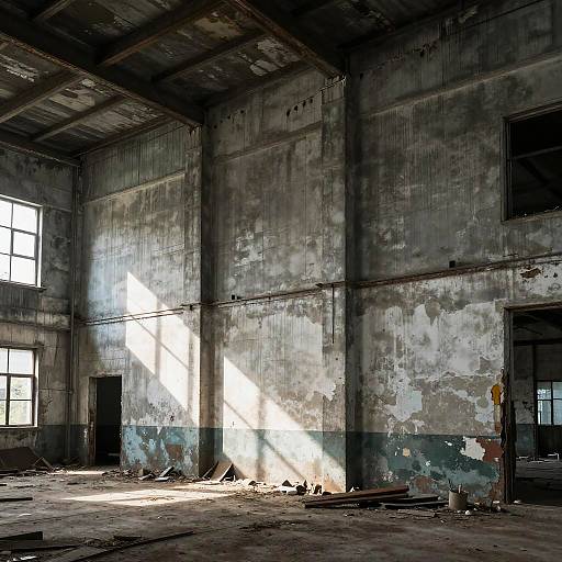Abandoned Factory Interior Scene