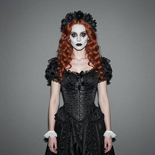 Gothic Victorian Woman in Halloween Costume