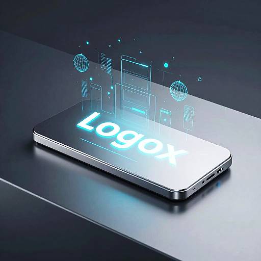 Futuristic Hologram Logo Projection