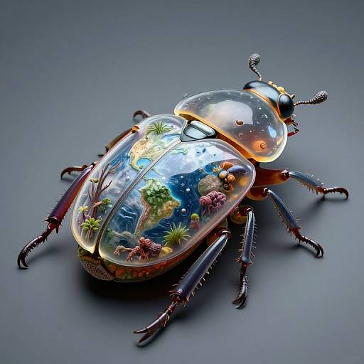 Surreal 3D Colossal Beetle Ecosystem