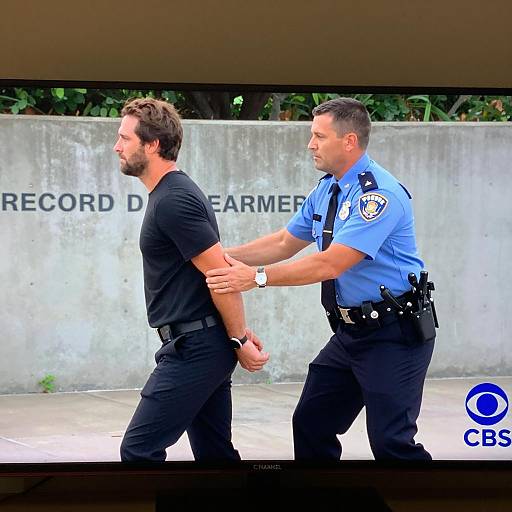 Live Action Police Encounter on Screen