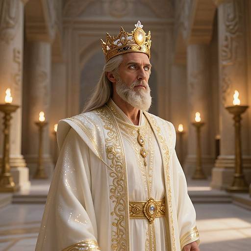 Majestic Regal King in Ancient Hall