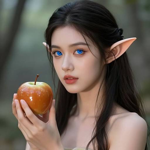 Ethereal Female Elf with Caramel Apple
