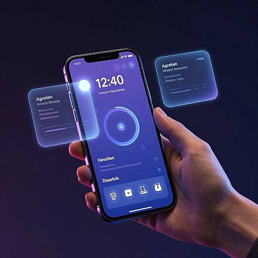 Cyberpunk AR Smartphone App Concept