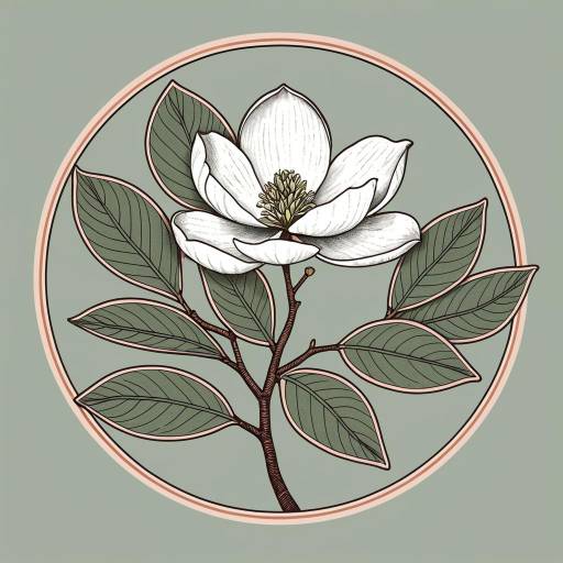 Minimalist Magnolia Illustration Minimalist Magnolia Illustration