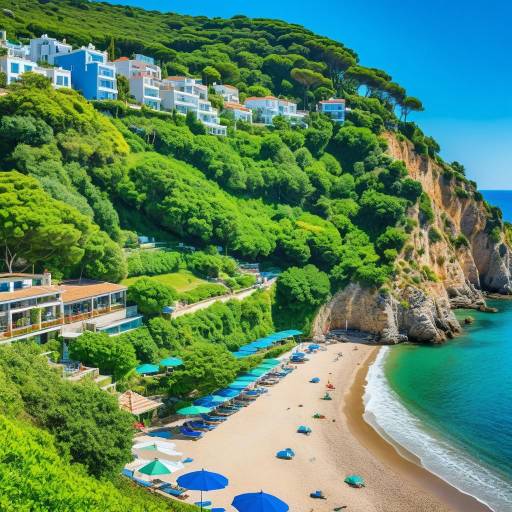 Serene Coastal Landscape in Vivid Colors