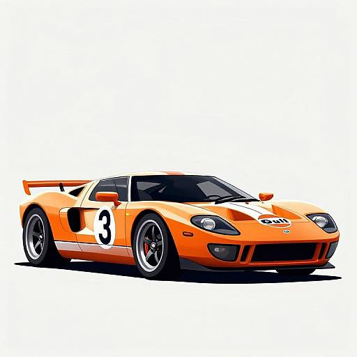 Ford GT Gulf Heritage Vector Art