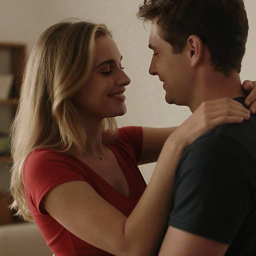 Intimate Embrace of a Loving Couple