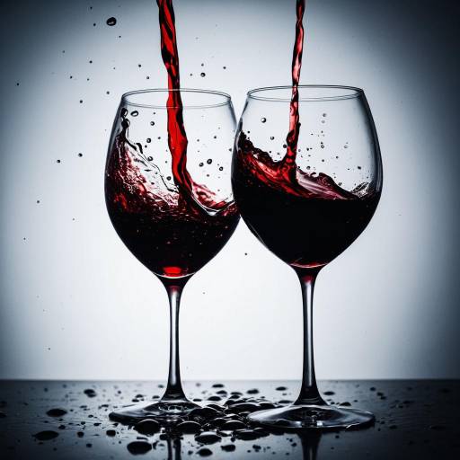 Elegant Spill of Red Wine in Glass