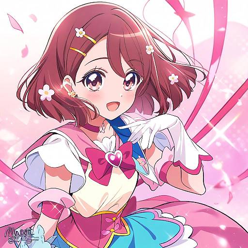 Illustration of Hanadera nodoka, healin' good precure in the style of Maett