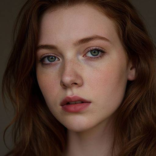 Bug's-Eye Portrait of Nordic Woman