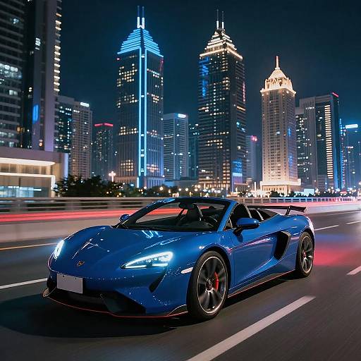 Neon City Convertible Night Drive